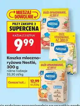 Biedronka Kaszka mleczno-ryżowa różne rodzaje oferta
