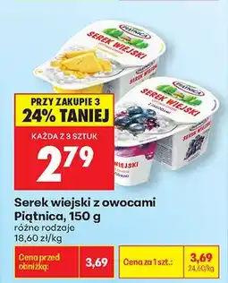 Biedronka Serek wiejski z owocami oferta