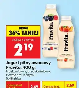 Biedronka Jogurt pitny owocowy truskawkowy oferta