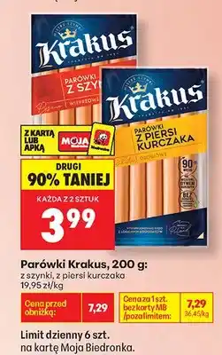 Biedronka Parówki z szynki oferta