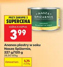 Biedronka Ananas plastry w soku oferta