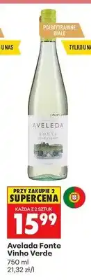 Biedronka Wino Avelada Fonte Vinho Verde oferta