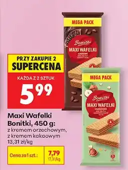 Biedronka Wafelki maxi z kremem orzechowym oferta