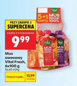 Biedronka Mus owocowy 100% oferta