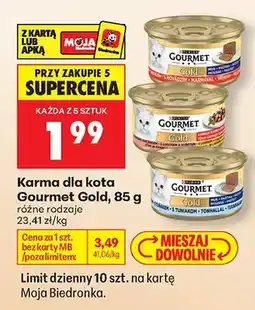 Biedronka Karma dla kota Gold różne rodzaje oferta