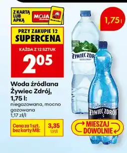 Biedronka Woda źródlana niegazowana oferta