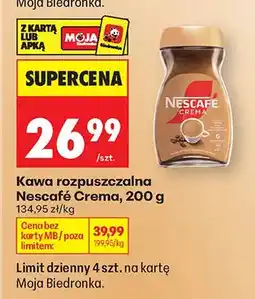 Biedronka Kawa rozpuszczalna Crema oferta