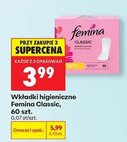 Biedronka Wkładki higieniczne Classic oferta