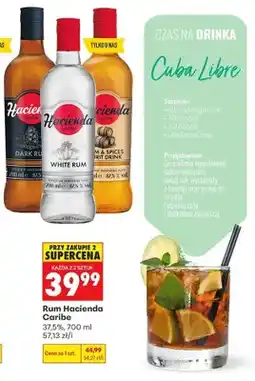 Biedronka Rum Hacienda Caribe Rum & Spices Spirit Drink oferta