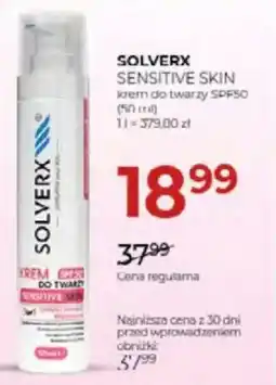 Jawa Drogerie Solverx sensitive skin krem do twarzy spf50 oferta
