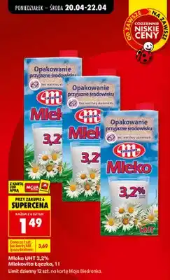 Biedronka Mleko UHT 3,2% Łączka oferta