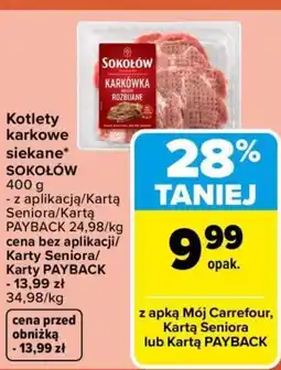 Carrefour Kotlety karkowe siekane SOKOŁÓW oferta