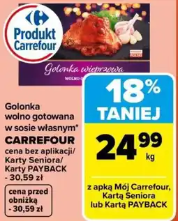 Carrefour Golonka wieprzowa wolno gotowana w sosie własnym CARREFOUR oferta