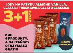 Netto Lody na patyku almond vanilla, classic i truskawka gelato classico oferta