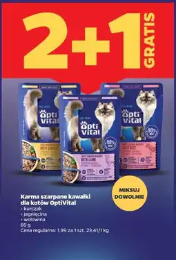 Netto Karma szarpane kawałki dla kotów Optivital oferta
