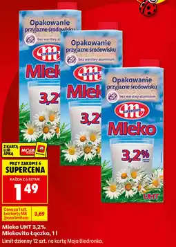 Biedronka Mleko UHT 3,2% Mlekovita Łączka oferta
