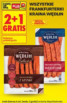 Biedronka WSZYSTKIE FRANKFURTERKI KRAINA WĘDLIN oferta