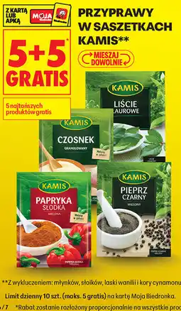Biedronka PRZYPRAWY W SASZETKACH KAMIS oferta