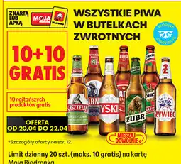 Biedronka Wszystkie piwa w butelkach zwrotnych oferta