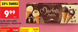 Biedronka Lody mini rożki Marletto oferta