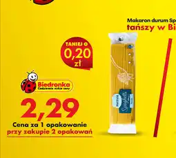 Biedronka Makaron durum Spaghetti Pastani oferta