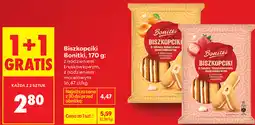 Biedronka Biszkopciki Bonitki, 170 g: z nadzieniem truskawkowym, z nadzieniem morelowym oferta