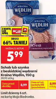Biedronka Schab lub szynka z beskidzkiej wędzarni Kraina Wędlin oferta