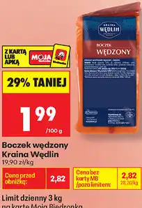 Biedronka Boczek wędzony Kraina Wędlin oferta