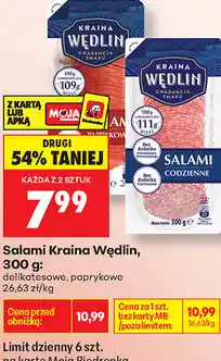 Biedronka Salami Kraina Wędlin, 300 g: delikatesowe, paprykowe oferta