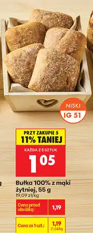 Biedronka Bułka 100% z mąki żytniej oferta