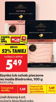 Biedronka Szynka lub schab pieczone na maśle Biedronka oferta
