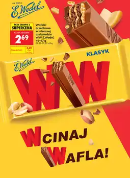 Biedronka Wafelki orzechowe w mlecznej czekoladzie WW E.Wedel oferta