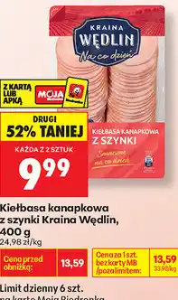 Biedronka Kiełbasa kanapkowa z szynki Kraina Wędlin oferta