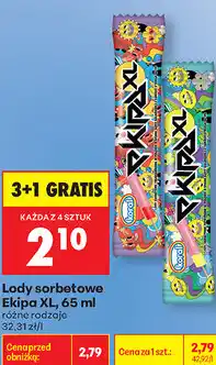 Biedronka Lody sorbetowe Ekipa XL oferta