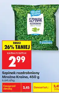 Biedronka Szpinak rozdrobniony Mroźna Kraina oferta