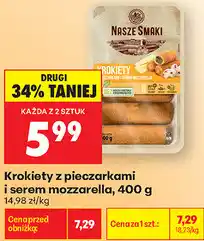 Biedronka Krokiety z pieczarkami i serem mozzarella oferta