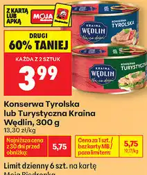 Biedronka Konserwa Tyrolska lub Turystyczna Kraina Wędlin oferta