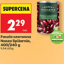 Biedronka Fasola czerwona Nasza Spiżarnia, 400/240 g oferta