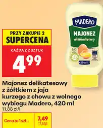 Biedronka Majonez delikatesowy z żółtkiem z jaja kurzego z chowu z wolnego wybiegu Madero oferta