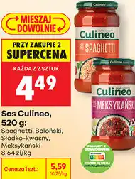 Biedronka Sos Culineo, 520 g: Spaghetti, Boloński, Słodko-kwaśny, Meksykański oferta