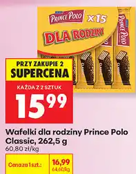 Biedronka Wafelki dla rodziny Prince Polo Classic oferta