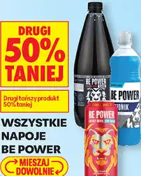 Biedronka Wszystkie napoje BE POWER oferta