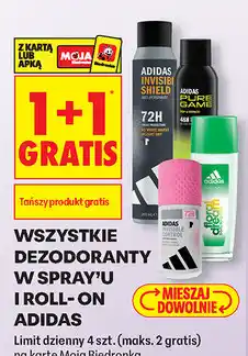 Biedronka Wszystkie dezodoranty w spray'u i roll-on ADIDAS oferta