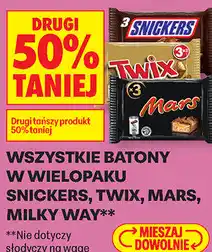 Biedronka Wszystkie batony w wielopaku Snickers, Twix, Mars, Milky Way oferta