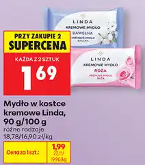 Biedronka Mydło w kostce kremowe Linda oferta