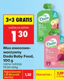 Biedronka Mus owocowo-warzywny Dada Baby Food oferta