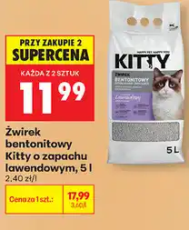 Biedronka Żwirek bentonitowy Kitty o zapachu lawendowym oferta