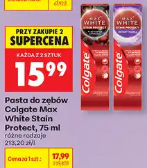Biedronka Pasta do zębów Colgate Max White Stain Protect oferta