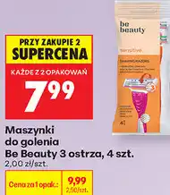 Biedronka Maszynki do golenia Be Beauty 3 ostrza, 4 szt oferta