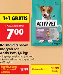 Biedronka Karma dla psów małych ras Activ Pet oferta
